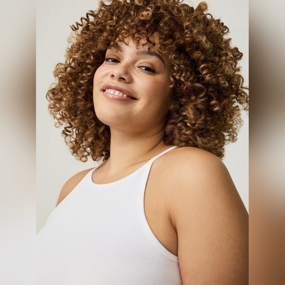 New Torrid 1X(14/16W) Foxy High Neck Crop Tank Top- Bright White NWT